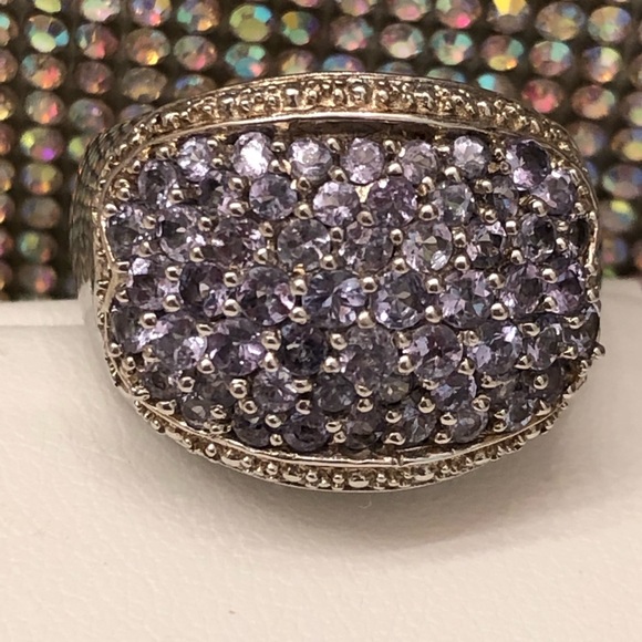NWOT Sterling Silver Large Tanzanite Ring - Picture 1 of 8